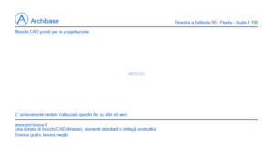 Finestra a battente 50 – Pianta – Scala 1:100