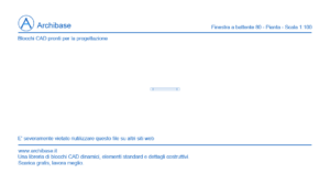 Finestra a battente 80 – Pianta – Scala 1:100