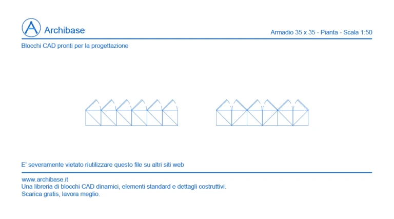 Armadio 35 x 35 – Pianta – Scala 1:50