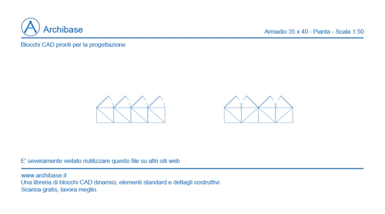 Armadio 35 x 40 – Pianta – Scala 1:50