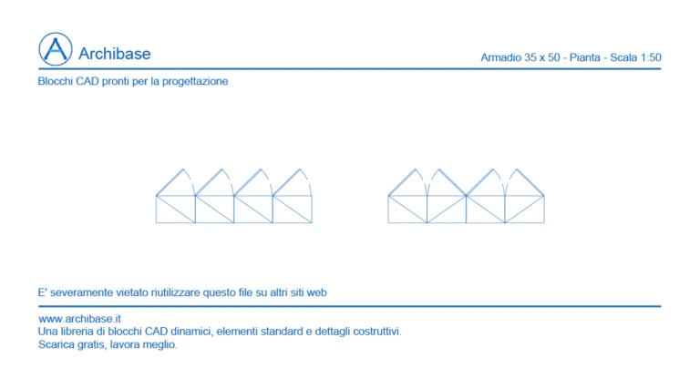 Armadio 35 x 50 – Pianta – Scala 1:50