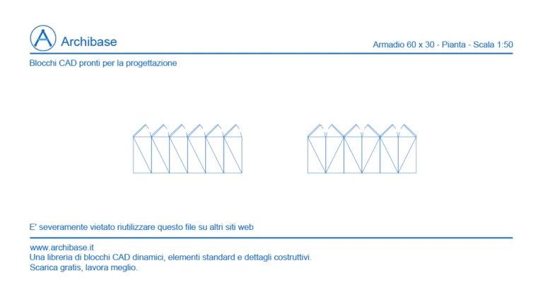 Armadio 60 x 30 – Pianta – Scala 1:50