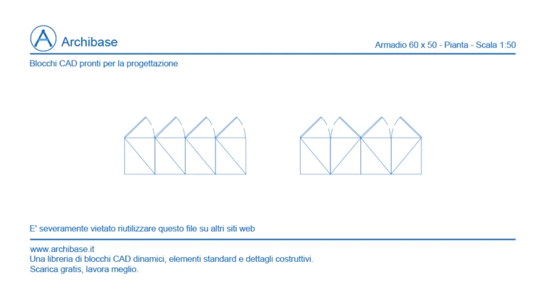 Armadio 60 x 50 – Pianta – Scala 1:50