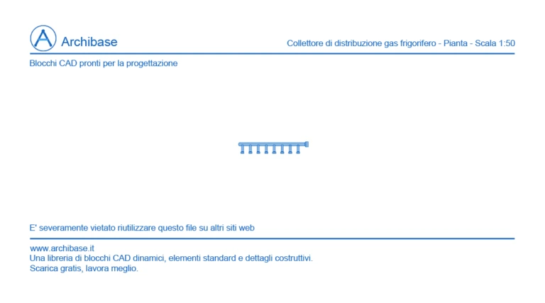 Collettore di distribuzione gas frigorifero – Pianta – Scala 1:50